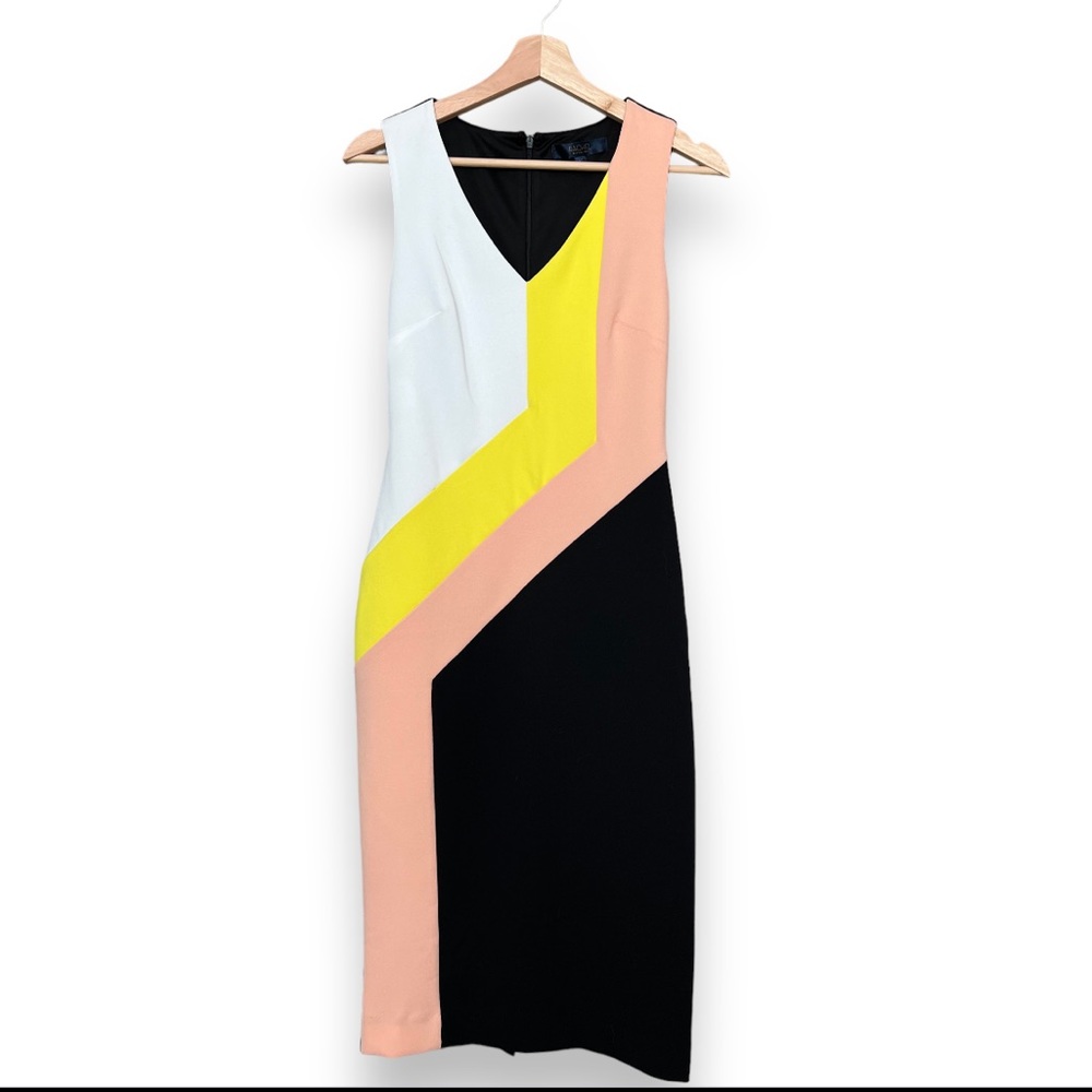 RACHEL Rachel Roy Slim Fit Color Block Sheath Dress | NWT Size S